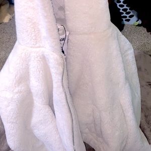 Cute white faux fur jacket